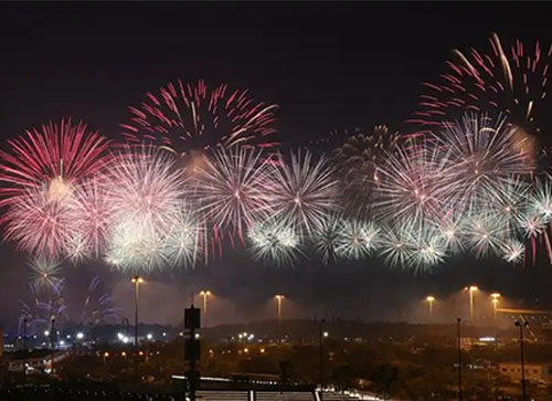 宜城市焰火晚会